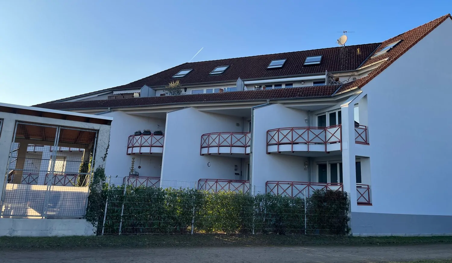 Rückansicht vom Park