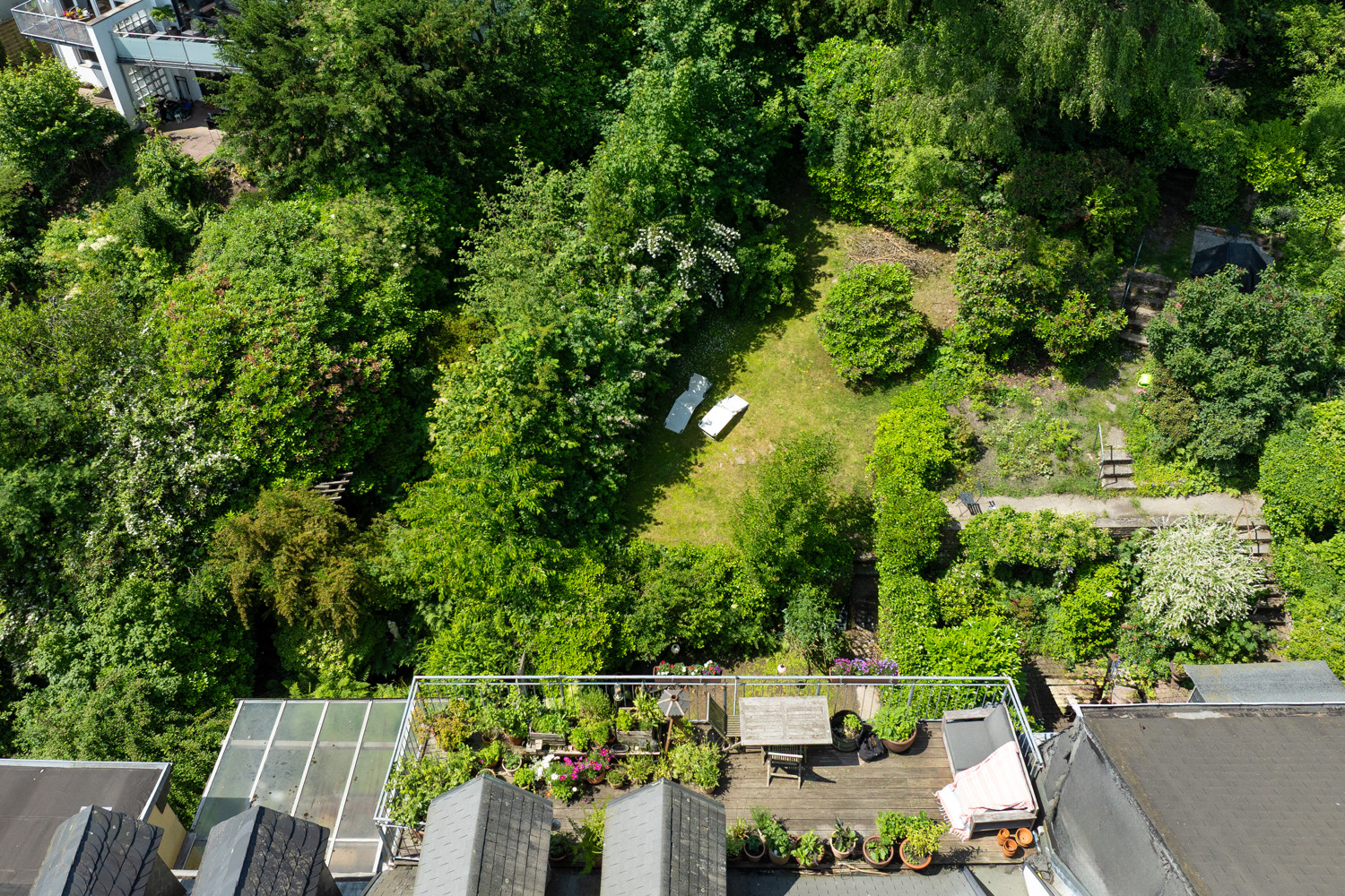 Luftbild Garten