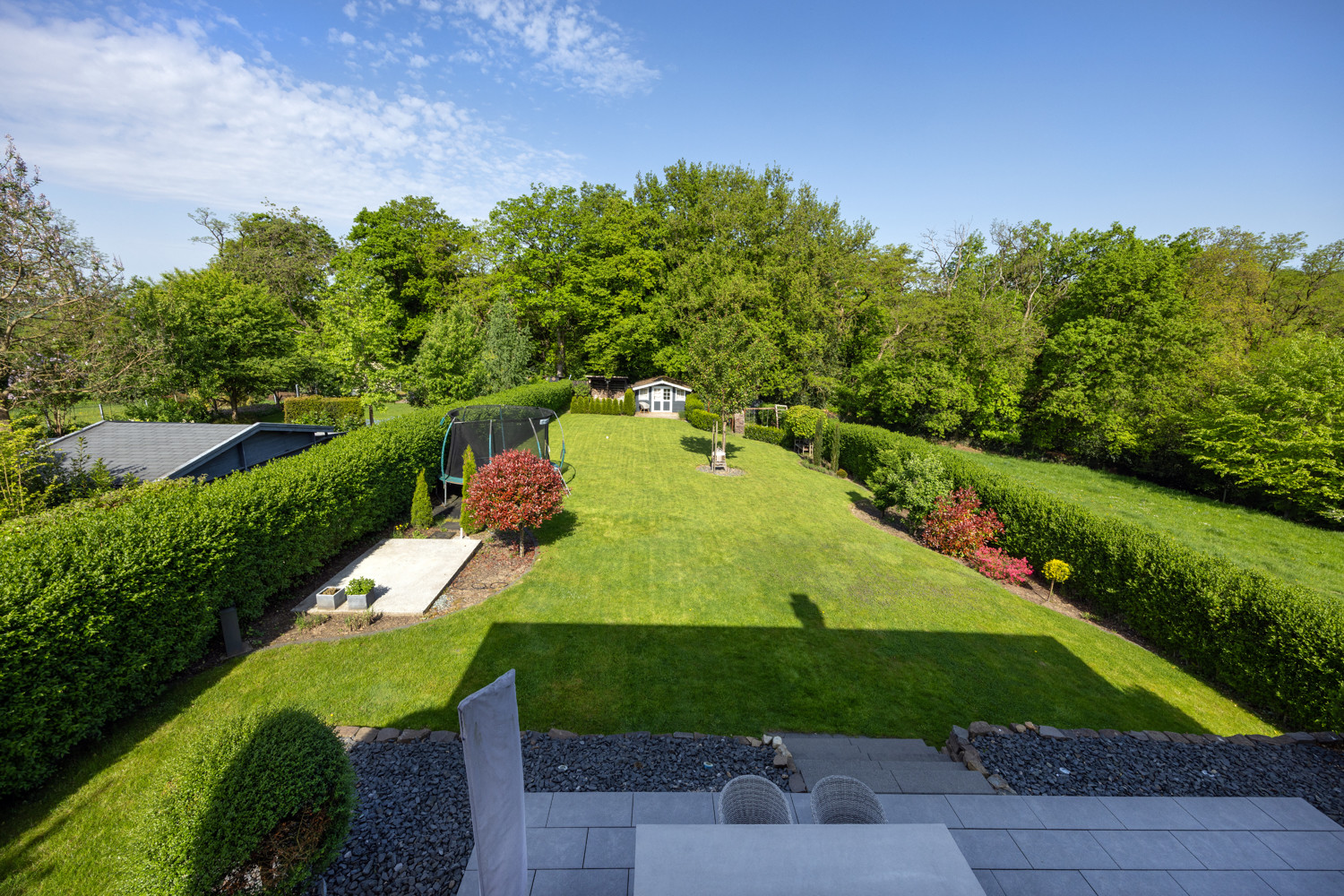 Blick Obergeschoss in Garten