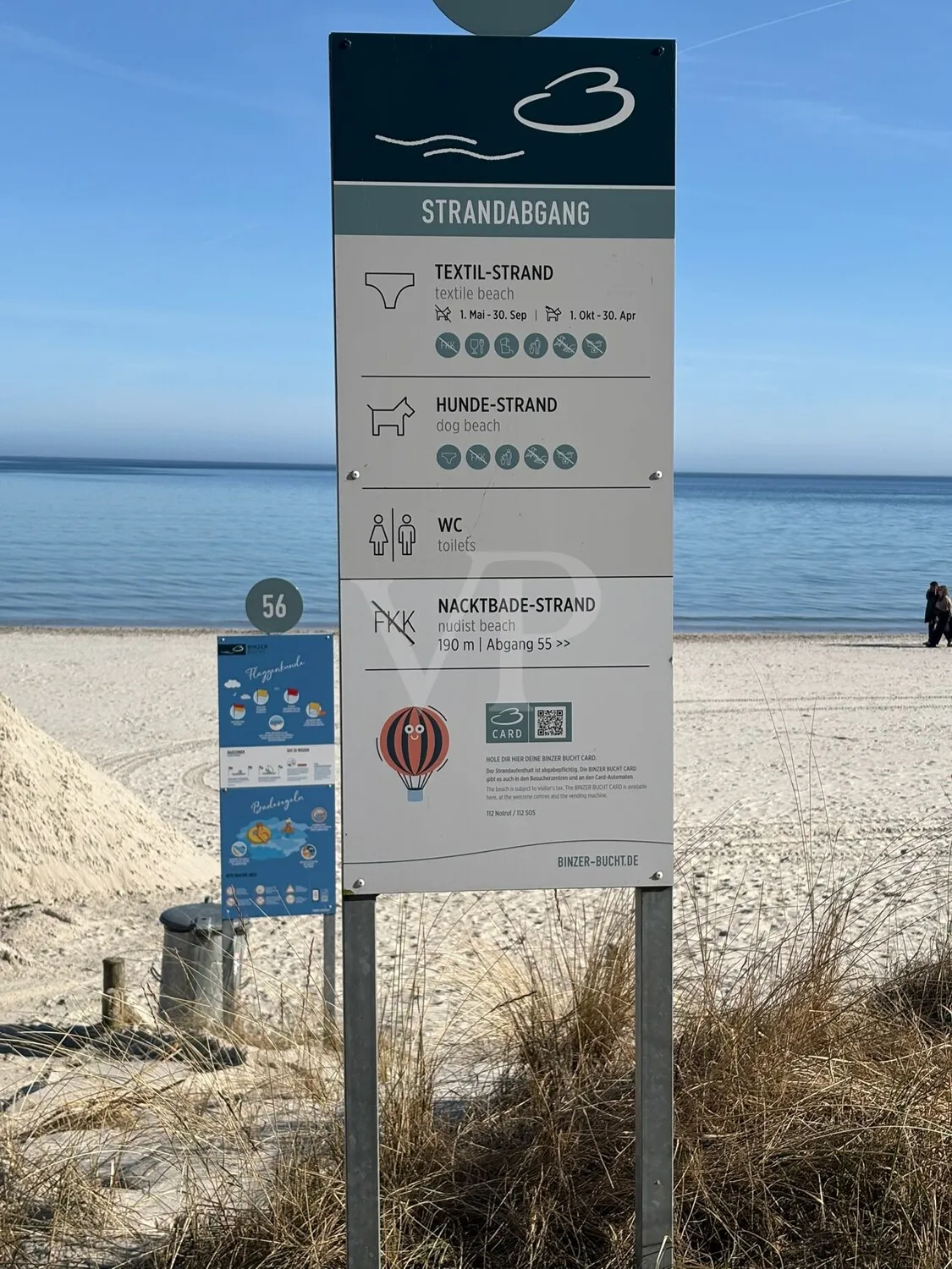 Strandwohnung nahe Binz, 50 m zum schönsten Strand mit 2 Balkonen und Ostseeblick