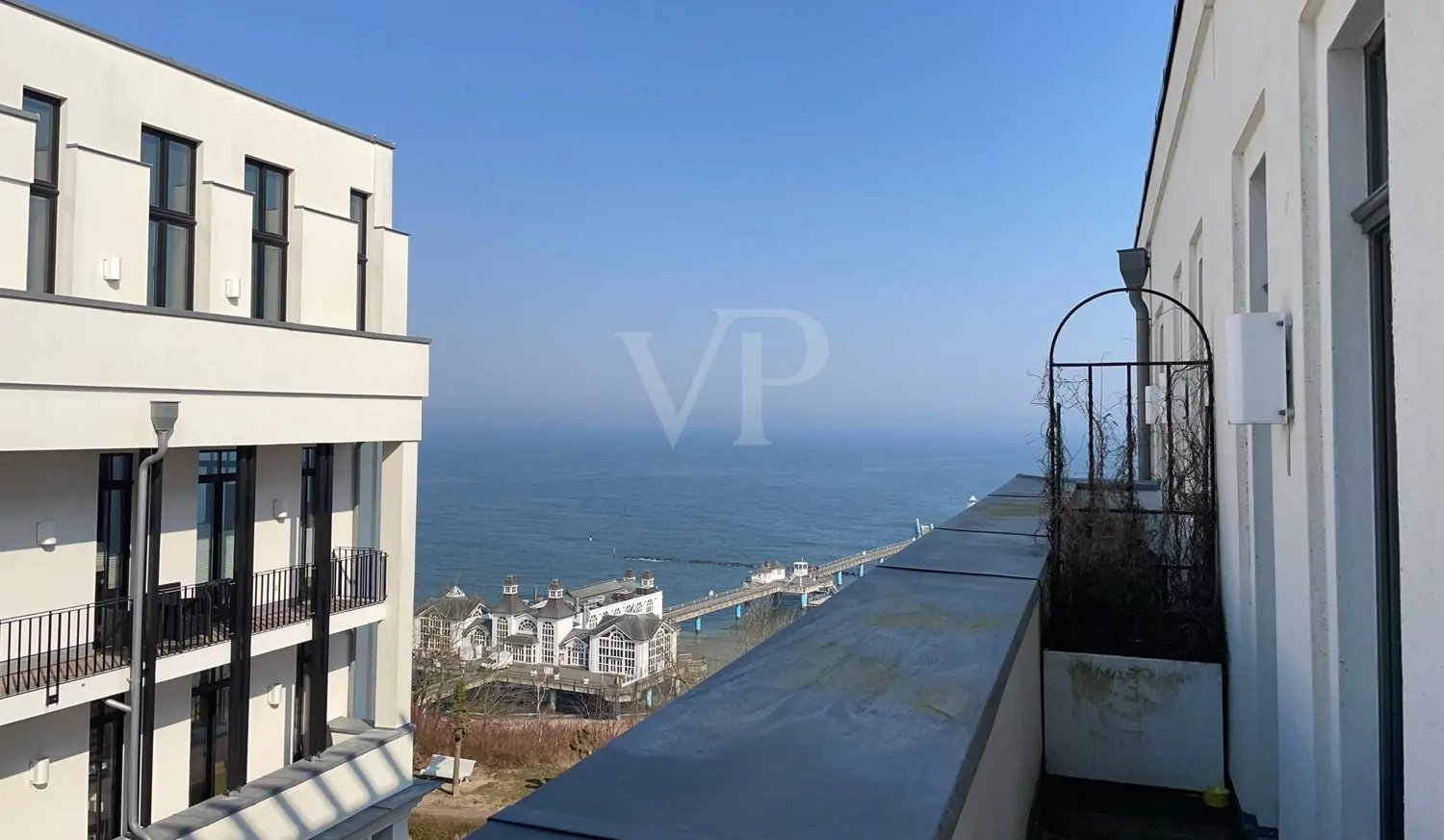 Blick vom Balkon zur Ostsee