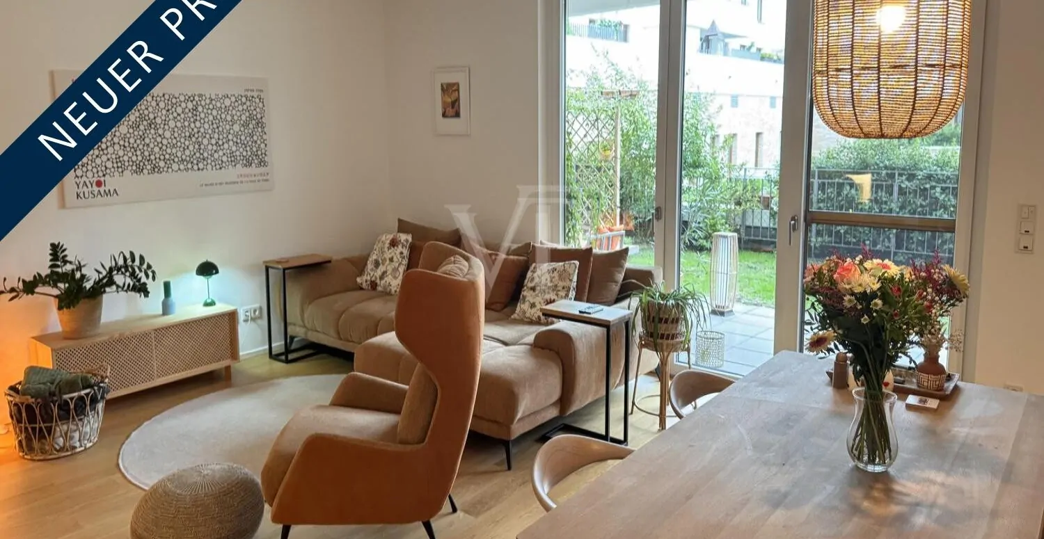 Luxuriöse Neubauwohnung mit exklusiver Ausstattung und privatem Garten in begehrter Lage