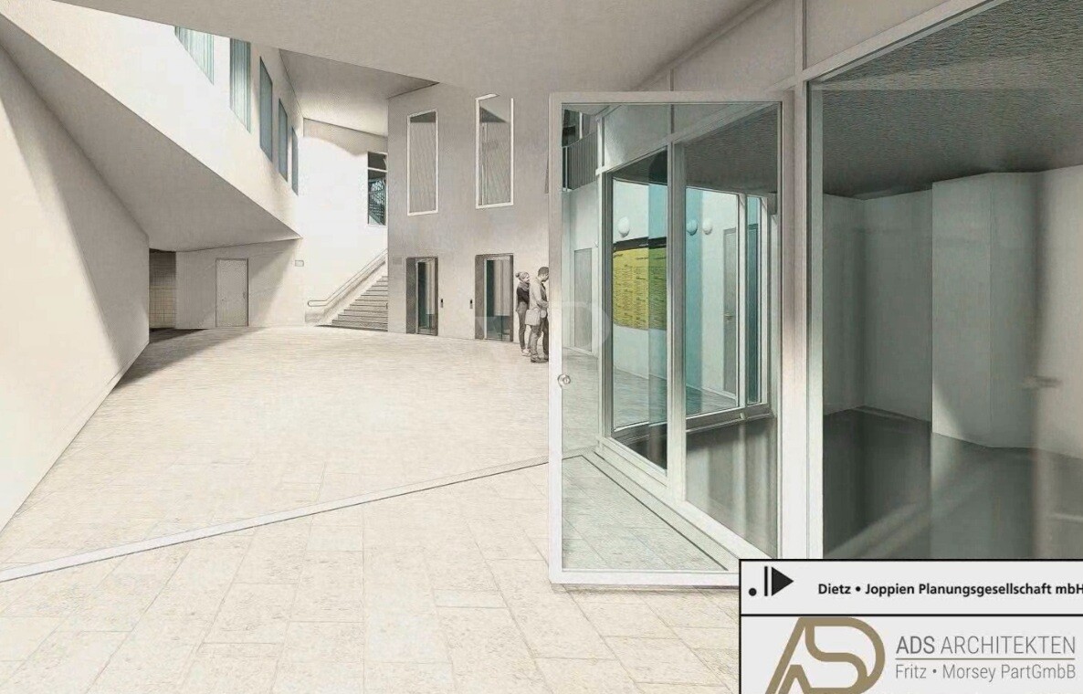 Architektenvisualisierung Gewerbeeinheit 1 UG.