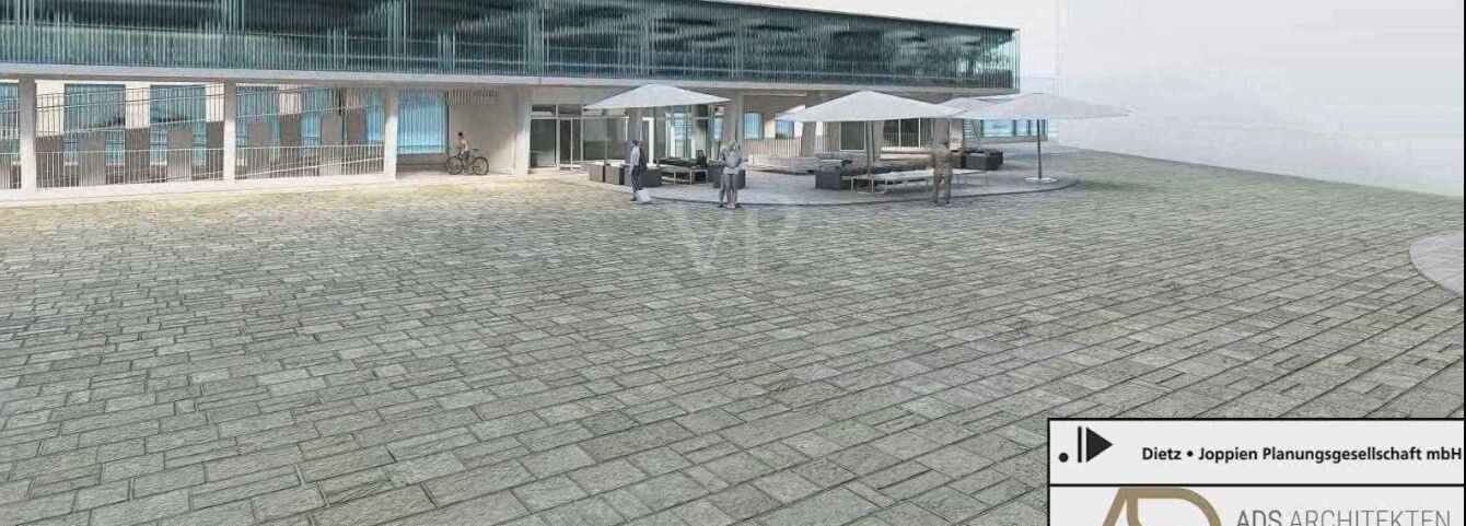 Architektenvisualisierung Gebäude Frontansicht