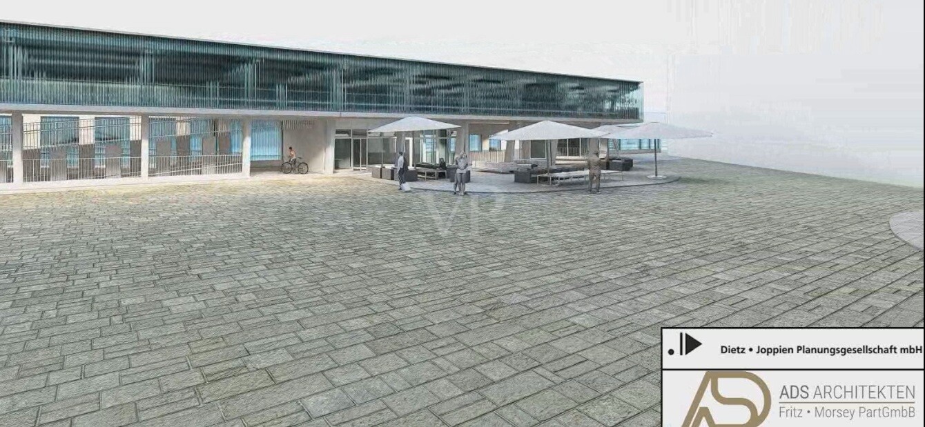 Architektenvisualisierung Gebäude Frontansicht