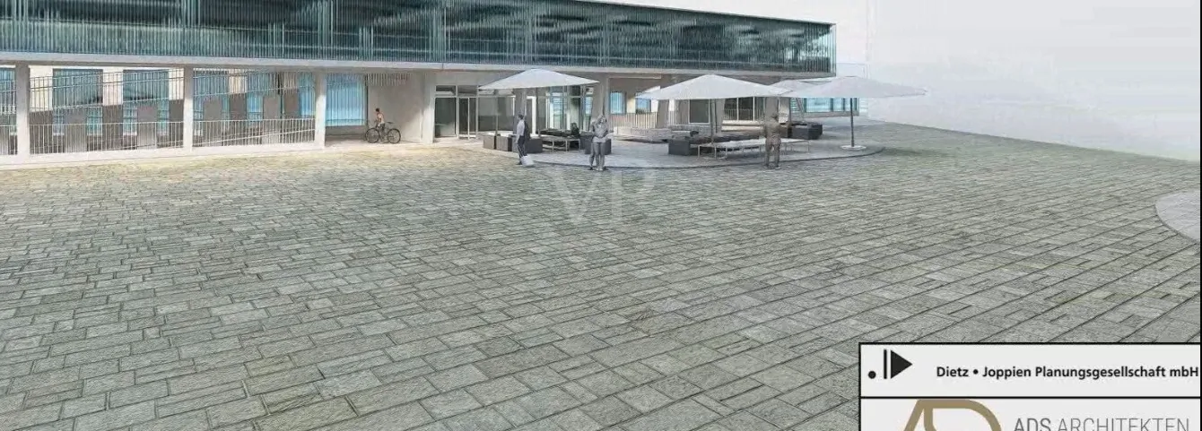 Architektenvisualisierung Gastronomieeinheit Außenansicht