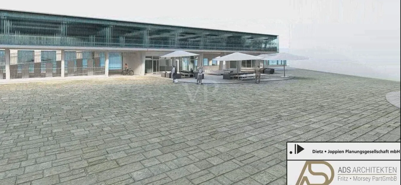 Architektenvisualisierung Gastronomieeinheit Außenansicht