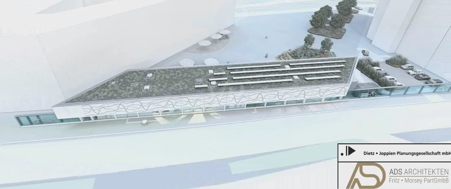 Architektenvisualisierung Gebäude Rückseite