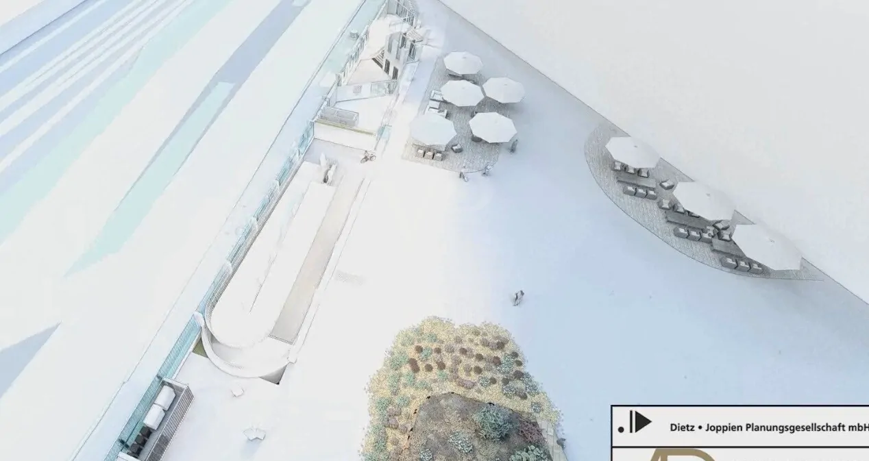 Architektenvisualisierung Gastronomieeinheit Innenansicht