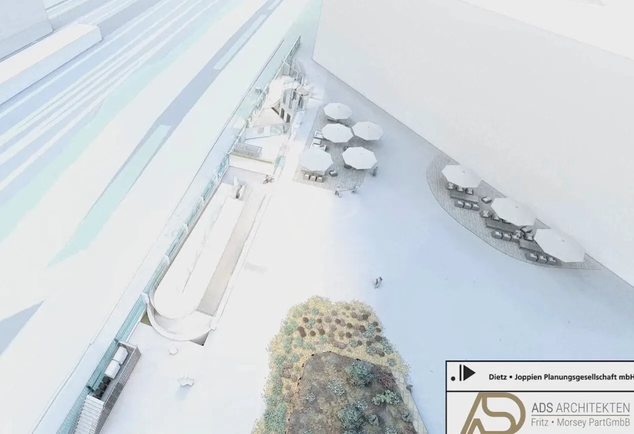 Architektenvisualisierung Gastronomieeinheit Innenansicht