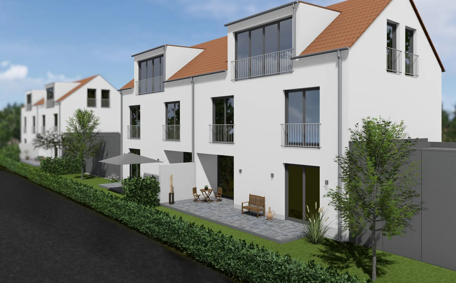 Grundstück inklusive Bauprojekt einer Doppelhauhälfte
