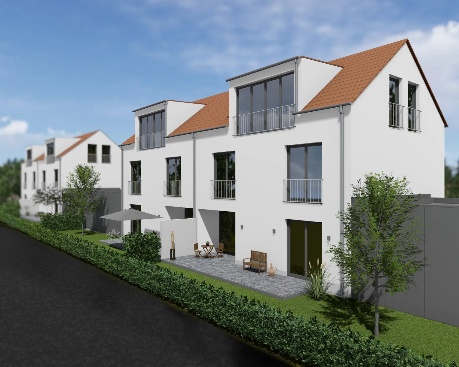 Property including construction project for a semi-detached house