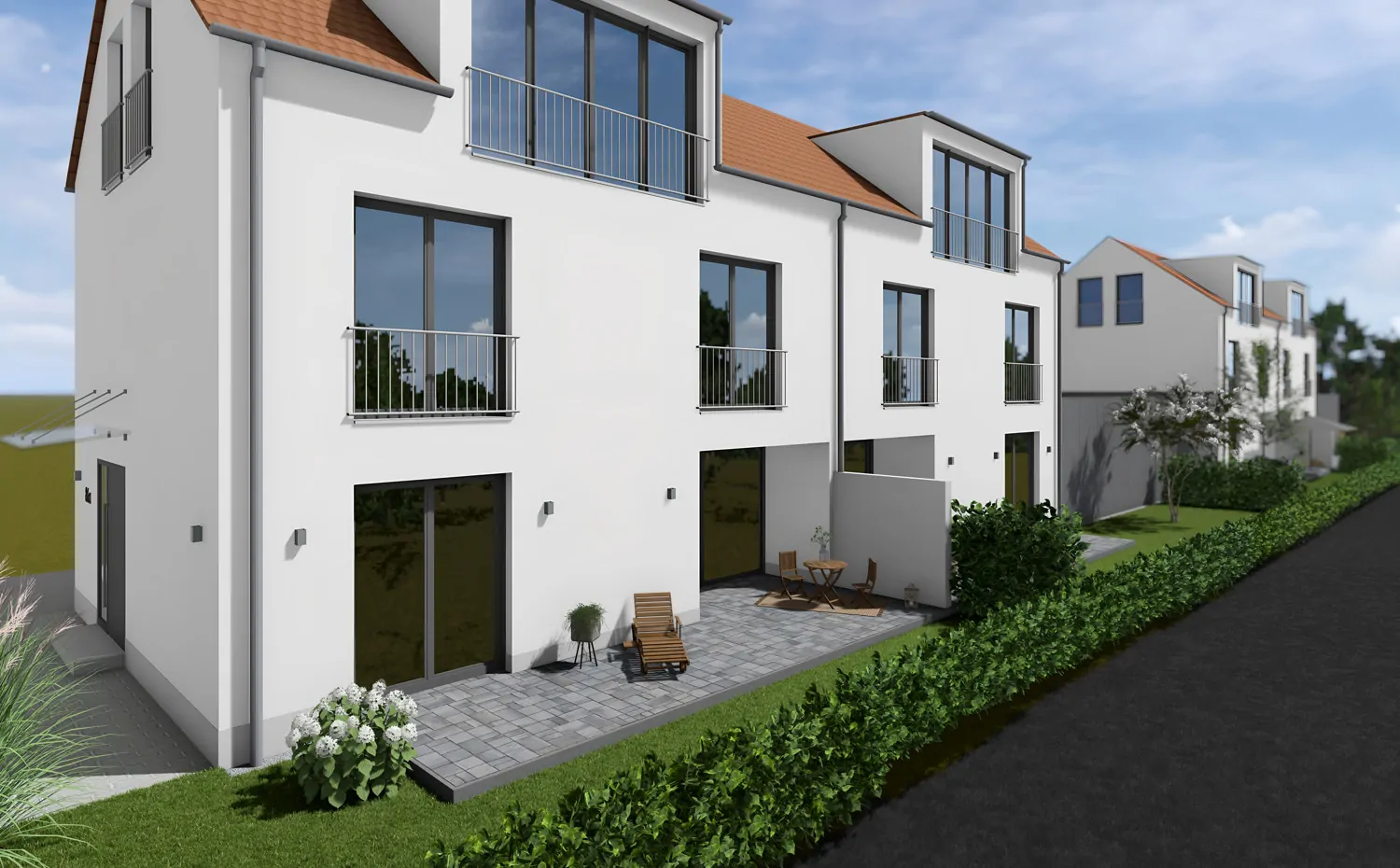 Grundstück inklusive Bauprojekt einer Doppelhauhälfte