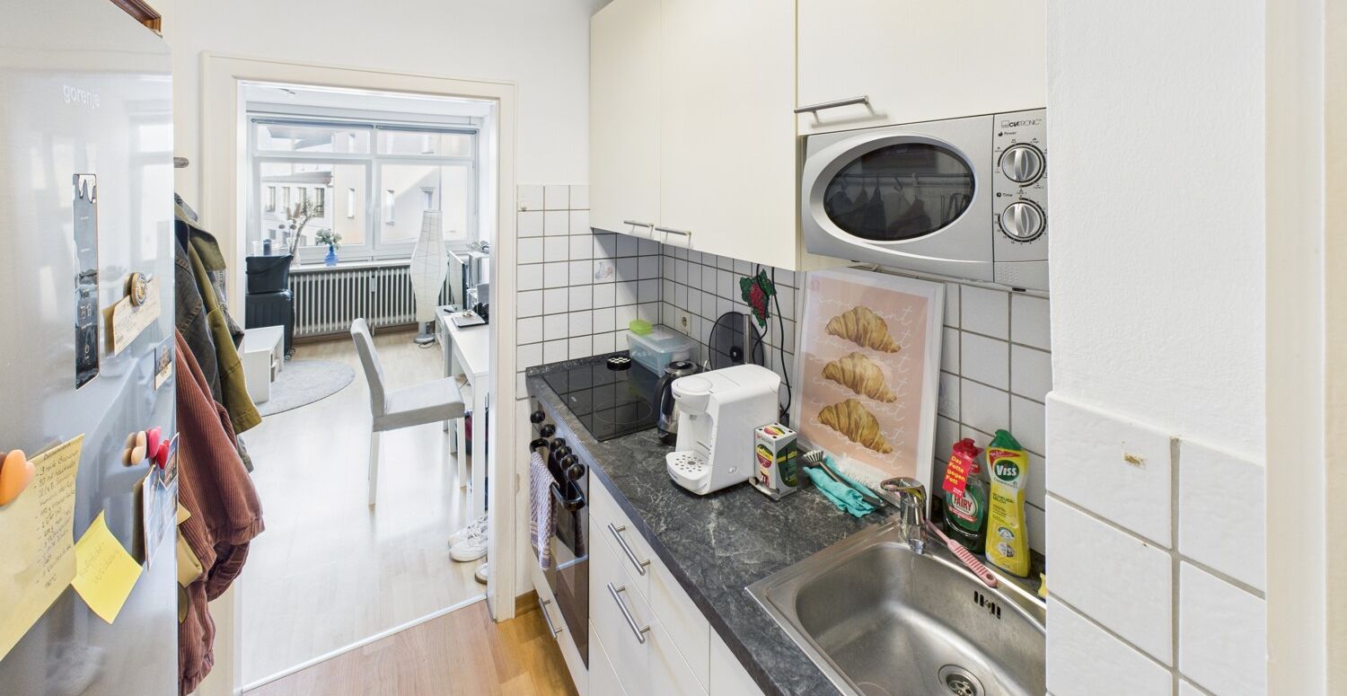 Komplett möbliertes 1-Zimmer-Appartment im Zentrum von Augsburg