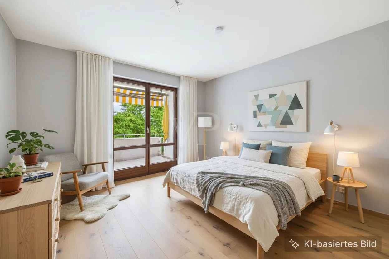 Lichtdurchflutete 3-Zimmer-Wohnung mit Balkon