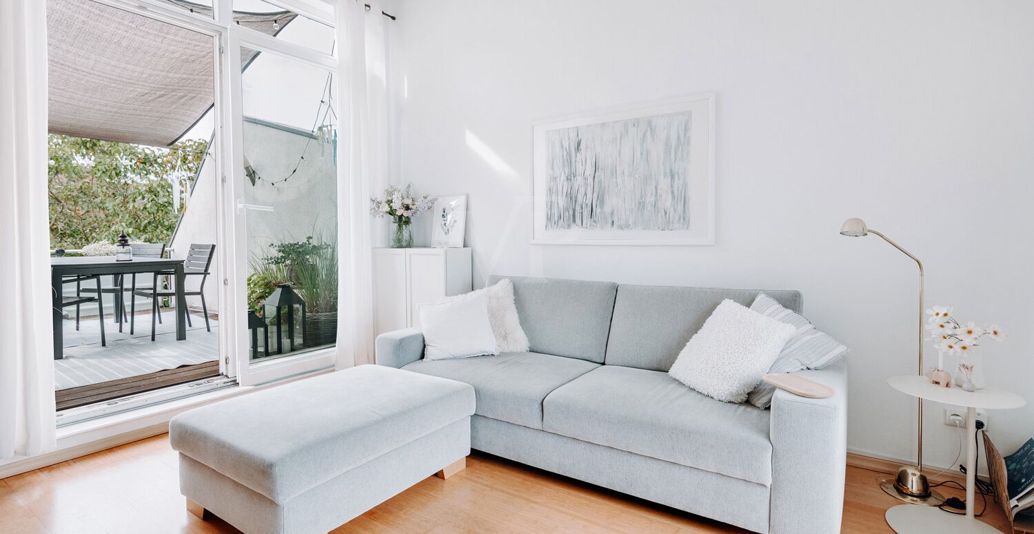 Lounge-Ecke im Wohnzimmer.