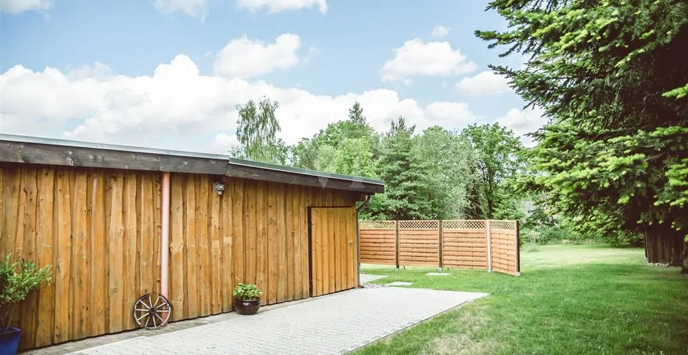 Carport mit Entspannungsecke
