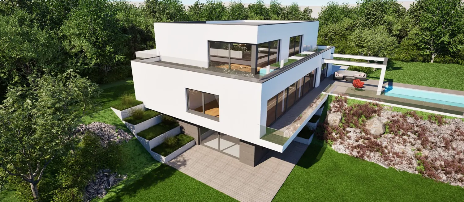 Bebauungsvorschlag - Südwestansicht