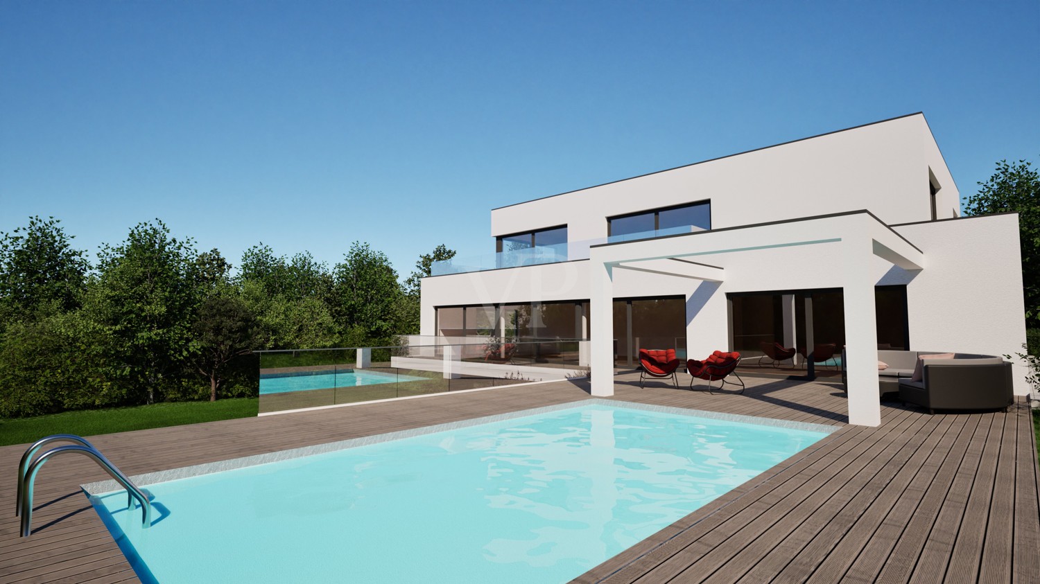 Südansicht mit Pool