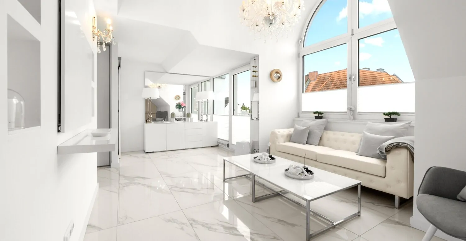 DG Ebene 1: Wohn- u. Essbereich - weiterer Blick