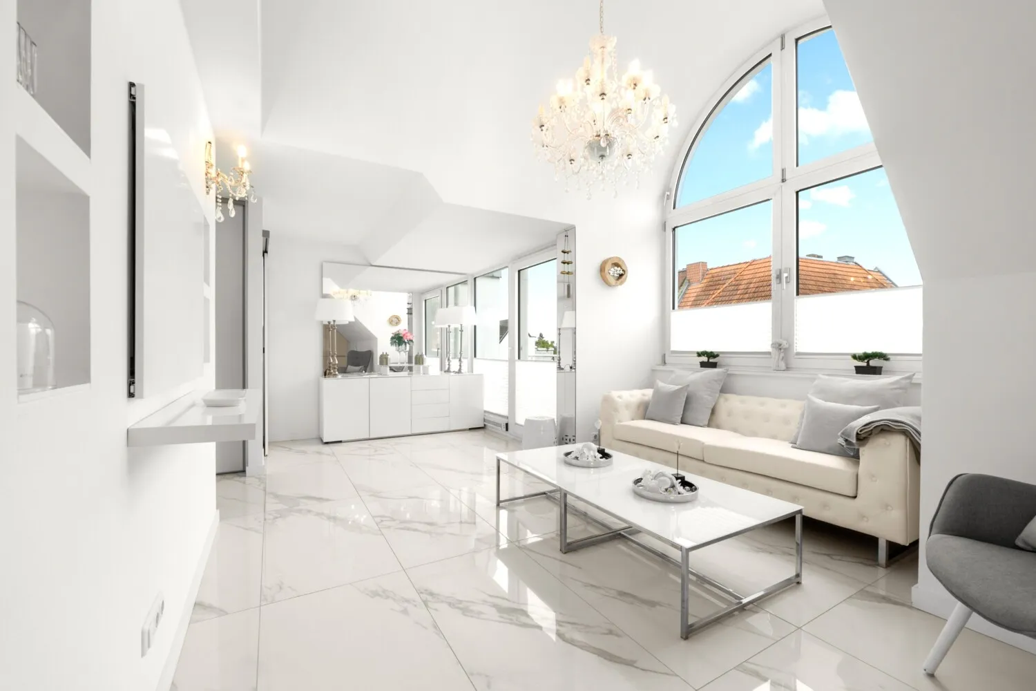 DG Ebene 1: Wohn- u. Essbereich - weiterer Blick