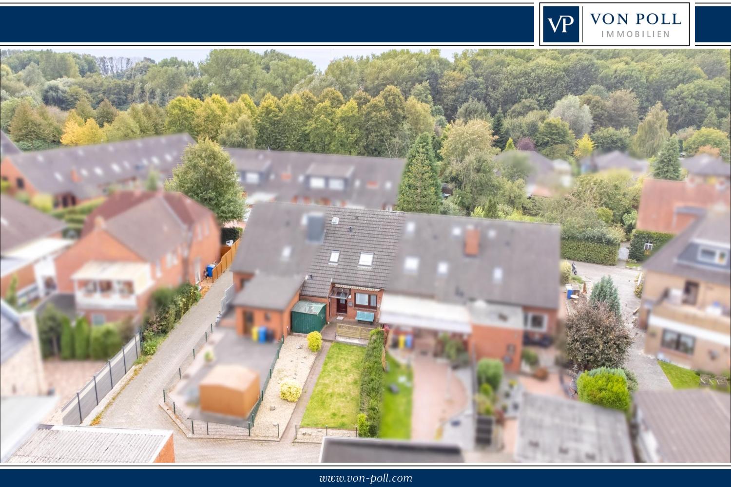 Gepflegtes Reihenmittelhaus mit Garten und Garage in Borssum