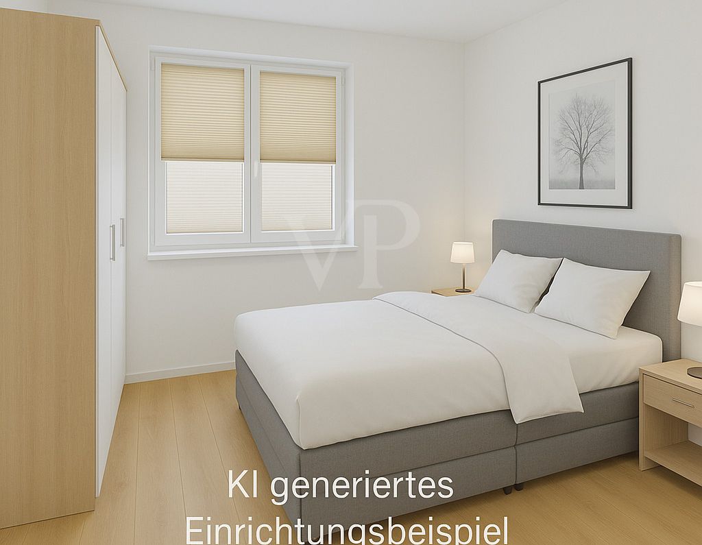 Schlafzimmer - KI generiertes Beispiel
