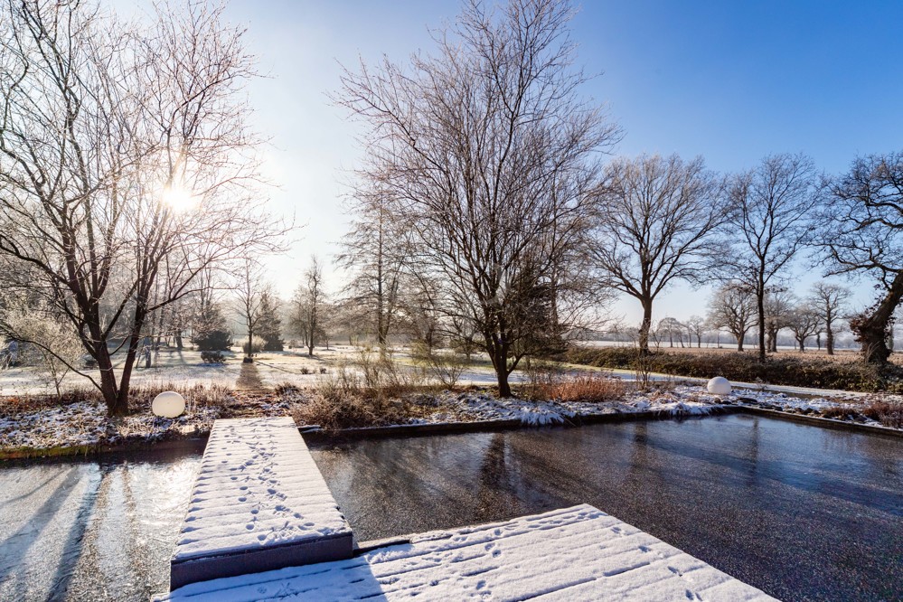 Gartenblick im Winter