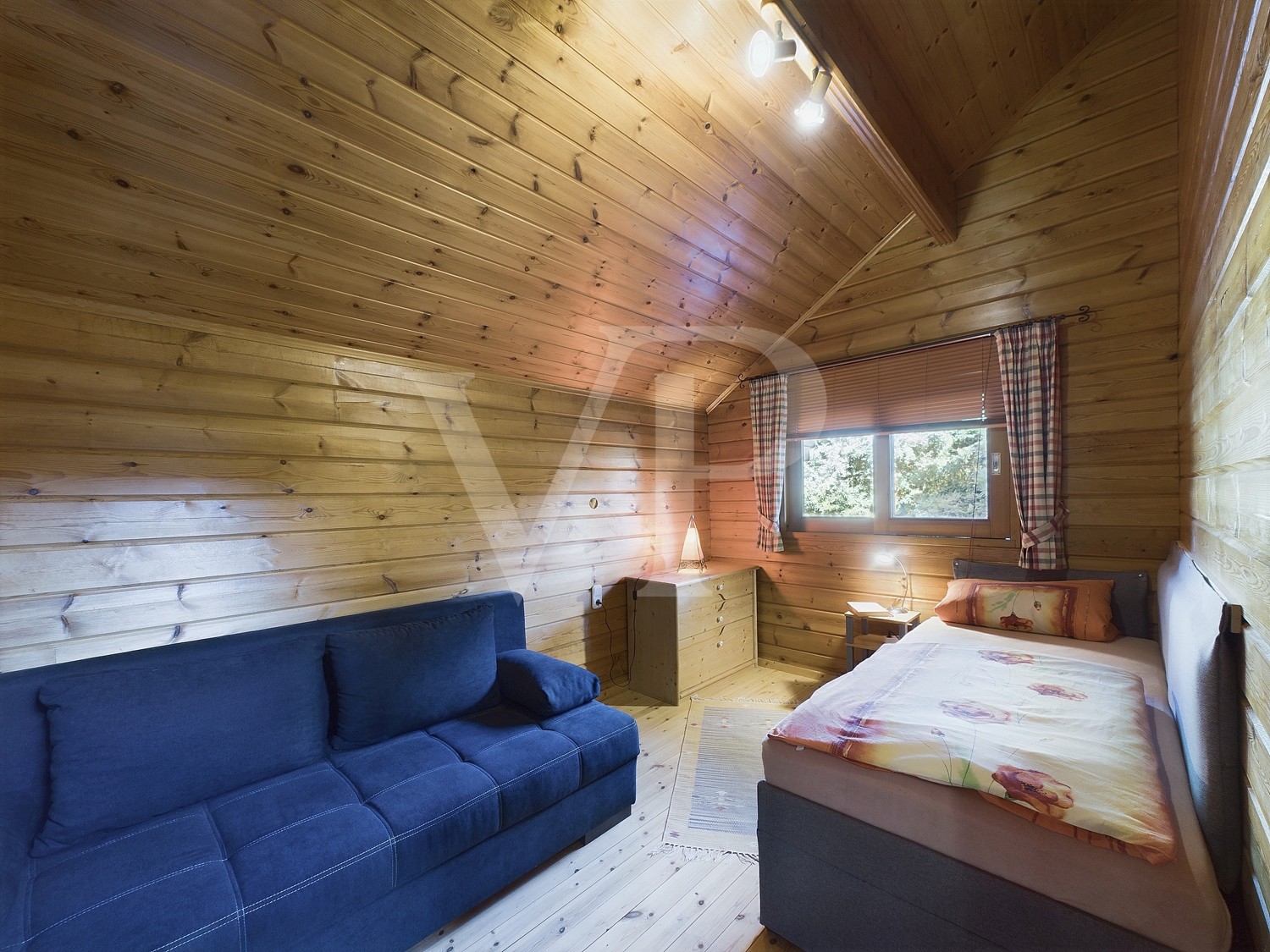 Schlafzimmer Blockhütte